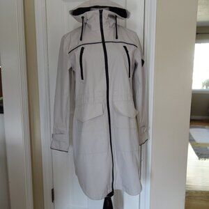 ALPINE NORTH – Canada – Long Full Zip Hooded Tan Jacket Coat – Wmns Med